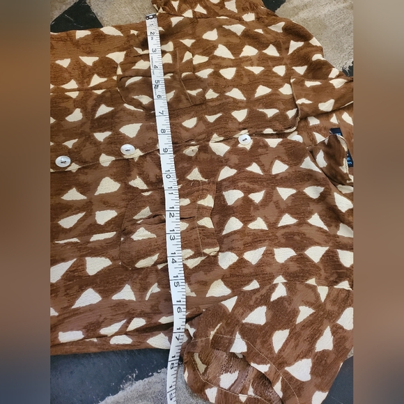 Brown and cream triangle dress soft viscose - Picture 7 of 7